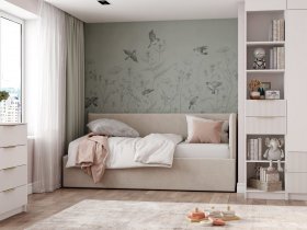 Диван-кровать Бенто (крем) в Айхале - ajhal.mebel-nsk.ru | фото