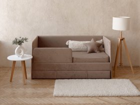 Диван-кровать Happy (капучино) в Айхале - ajhal.mebel-nsk.ru | фото