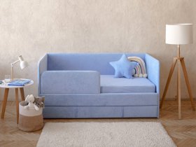 Диван-кровать Happy (васильковый) в Айхале - ajhal.mebel-nsk.ru | фото