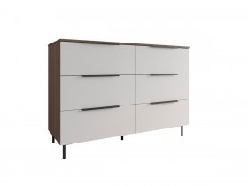 Комод 1300 Роза (орех франклин карамельный/бежевый скин) в Айхале - ajhal.mebel-nsk.ru | фото