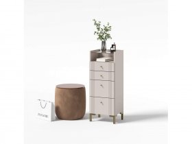 Комод 4 ящика КМ2 Одетта (дуб эндгрей/меланж) в Айхале - ajhal.mebel-nsk.ru | фото