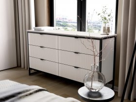 Комод 6 ящиков Нора (персидский жемчуг) в Айхале - ajhal.mebel-nsk.ru | фото