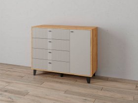 Комод «Катрин-13» (дуб крафт золотой/сантьяго софт) в Айхале - ajhal.mebel-nsk.ru | фото