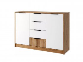 Комод КМ-002 Ивис (дуб крафт золотой/белый) в Айхале - ajhal.mebel-nsk.ru | фото