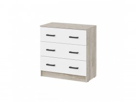 Комод КМ-02 Ронда (дуб крафт серый/дуб крафт белый) в Айхале - ajhal.mebel-nsk.ru | фото