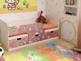 Кровать детская с ящиками 1,86 Минима Hello Kitty в Айхале - ajhal.mebel-nsk.ru | фото