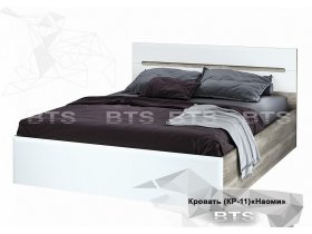 Кровать двуспальная 1,6 м  Наоми КР-11 в Айхале - ajhal.mebel-nsk.ru | фото