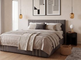Кровать двуспальная 1,6м с подъем. мех. Леванте в Айхале - ajhal.mebel-nsk.ru | фото