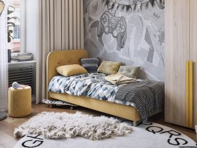 Кровать односпальная Лео 0,9 м в Айхале - ajhal.mebel-nsk.ru | фото