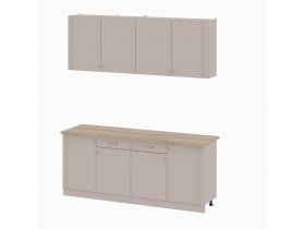 Кухонный гарнитур 2,0м Одетта (меланж/дуб сонома) в Айхале - ajhal.mebel-nsk.ru | фото