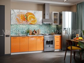 Кухонный гарнитур Апельсин в Айхале - ajhal.mebel-nsk.ru | фото