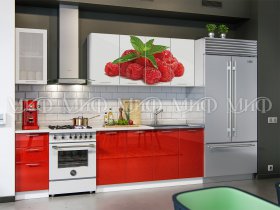 Кухонный гарнитур Малина в Айхале - ajhal.mebel-nsk.ru | фото