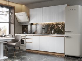 Кухонный гарнитур Ника 2,0 м (белый) в Айхале - ajhal.mebel-nsk.ru | фото