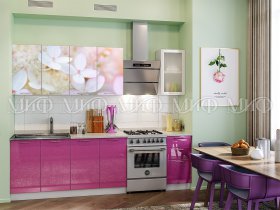 Кухонный гарнитур Вишневый цвет в Айхале - ajhal.mebel-nsk.ru | фото