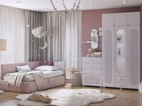 Модульная детская Милана (белое дерево/сакура) в Айхале - ajhal.mebel-nsk.ru | фото