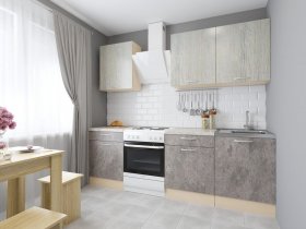 Модульная кухня Йота (пикард/цемент) в Айхале - ajhal.mebel-nsk.ru | фото