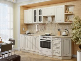 Модульная кухня Классика-1 (дуб молочный) в Айхале - ajhal.mebel-nsk.ru | фото