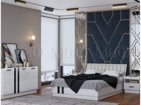 Модульная спальня Магнолия  (белый глянец) в Айхале - ajhal.mebel-nsk.ru | фото