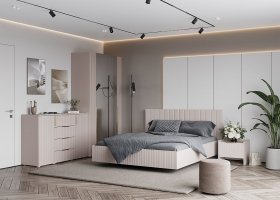 Модульная спальня «Тефия» (тефия/софт сантьяго) в Айхале - ajhal.mebel-nsk.ru | фото