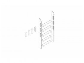 Пакет №10 Прямая лестница и опоры для двухъярусной кровати Соня в Айхале - ajhal.mebel-nsk.ru | фото