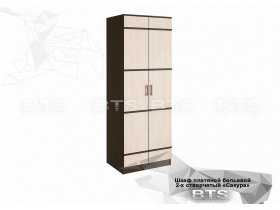 Шкаф двухстворчатый платяной-бельевой Сакура (BTS) в Айхале - ajhal.mebel-nsk.ru | фото