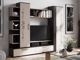 Стенка «Дакота» (венге/дуб молочный) в Айхале - ajhal.mebel-nsk.ru | фото