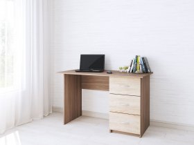 Стол письменный Сити-1 (ясень шимо темный/дуб сонома) в Айхале - ajhal.mebel-nsk.ru | фото