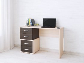 Стол письменный Сити-2 (венге/дуб молочный) в Айхале - ajhal.mebel-nsk.ru | фото