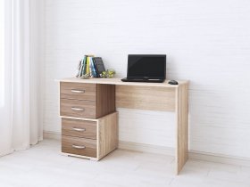 Стол письменный Сити-2 (ясень шимо темный/дуб сонома) в Айхале - ajhal.mebel-nsk.ru | фото