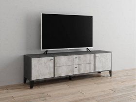 Тумба под ТВ Парус-10 (графит/мальта) в Айхале - ajhal.mebel-nsk.ru | фото